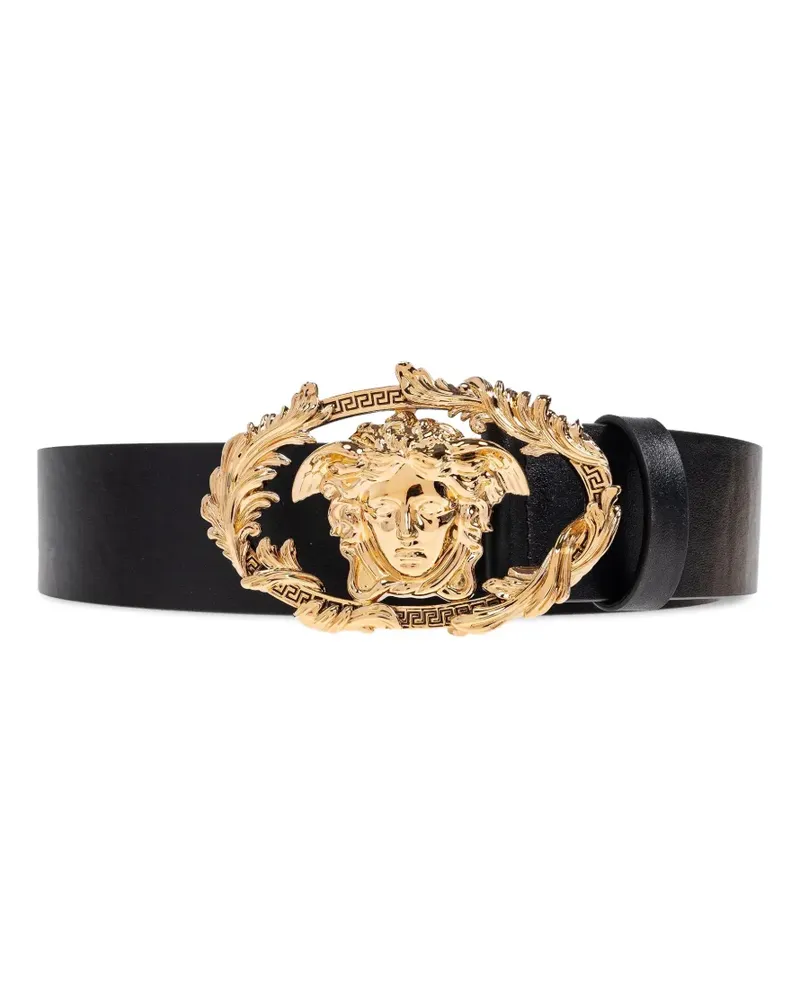 Versace Gürtel mit Medusa Head - Schwarz Schwarz