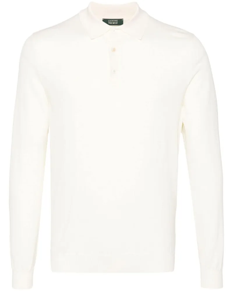 Zanone Fein gestricktes Poloshirt - Gelb Gelb