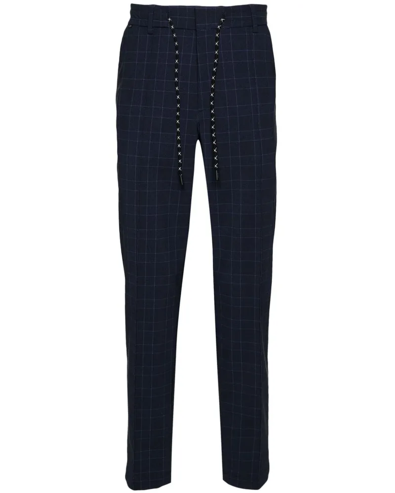 HUGO BOSS Karierte Tapered-Hose - Blau Blau