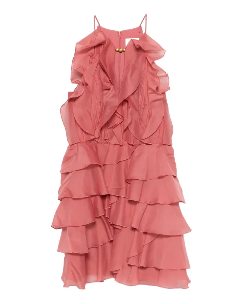 Aje. Cleio Minikleid im Layering-Look - Rosa Rosa
