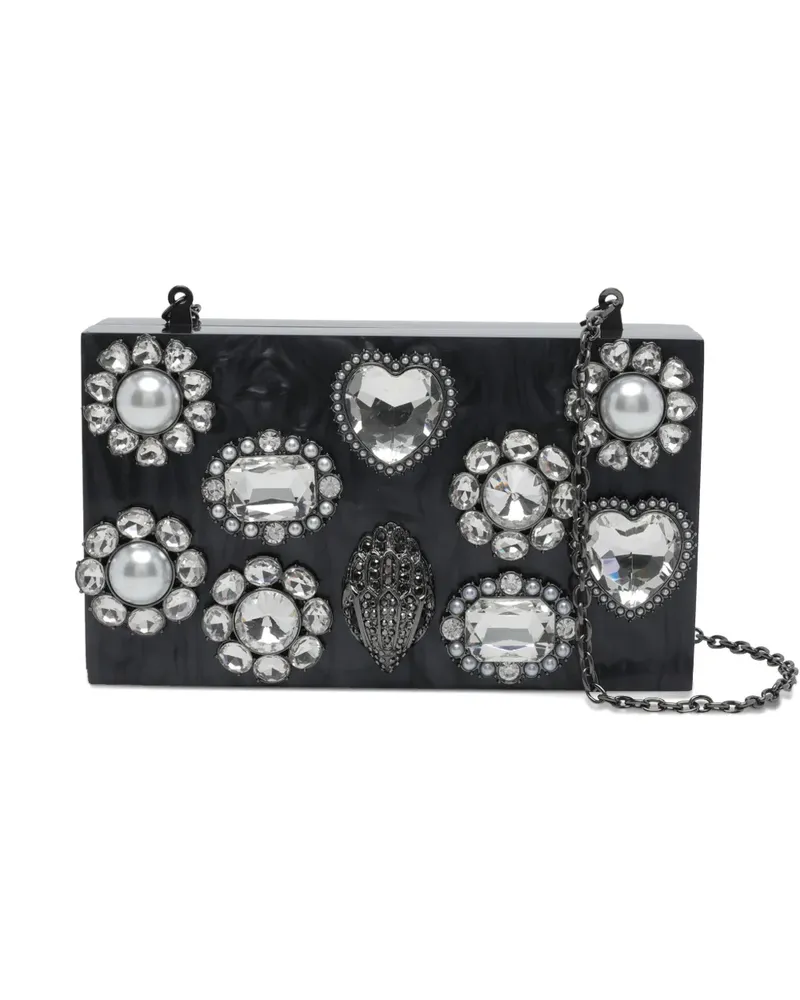 Kurt Geiger Crystals Box clutch bag - Schwarz Schwarz
