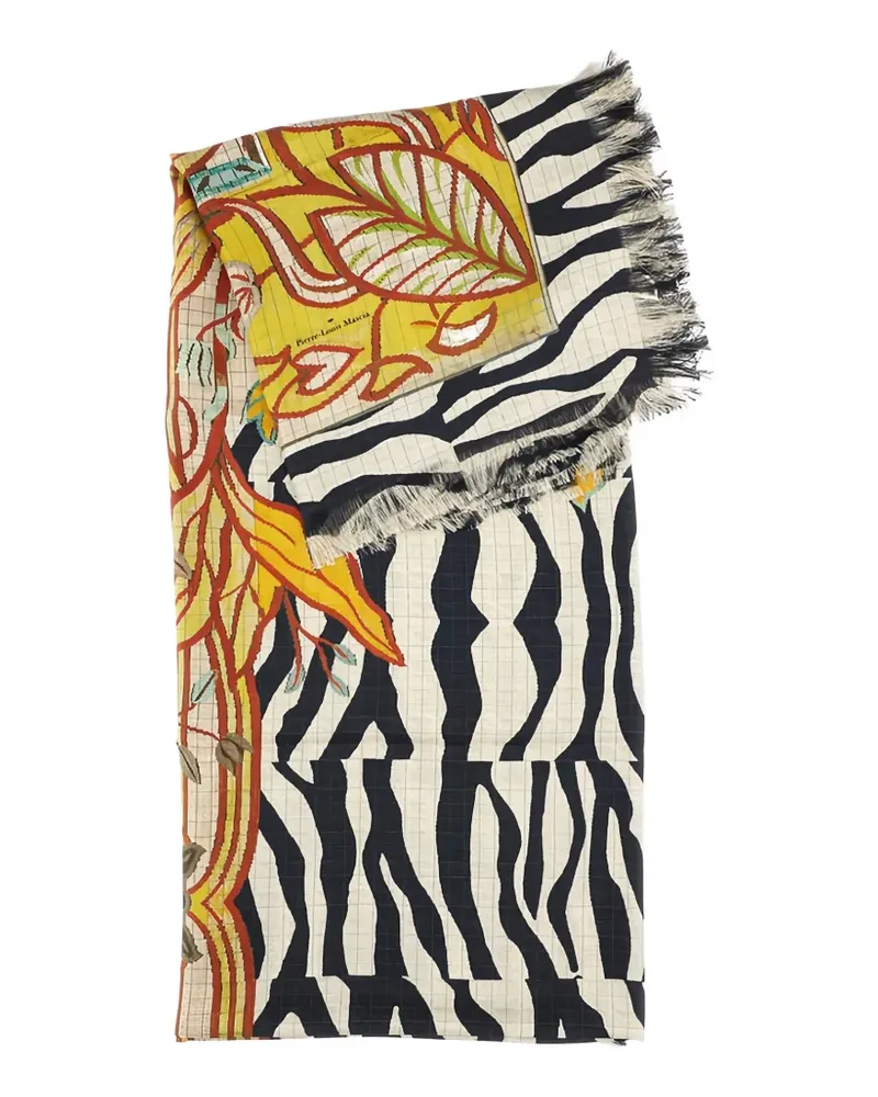 Pierre-Louis Mascia Schal mit Zebra-Print - Gelb Gelb