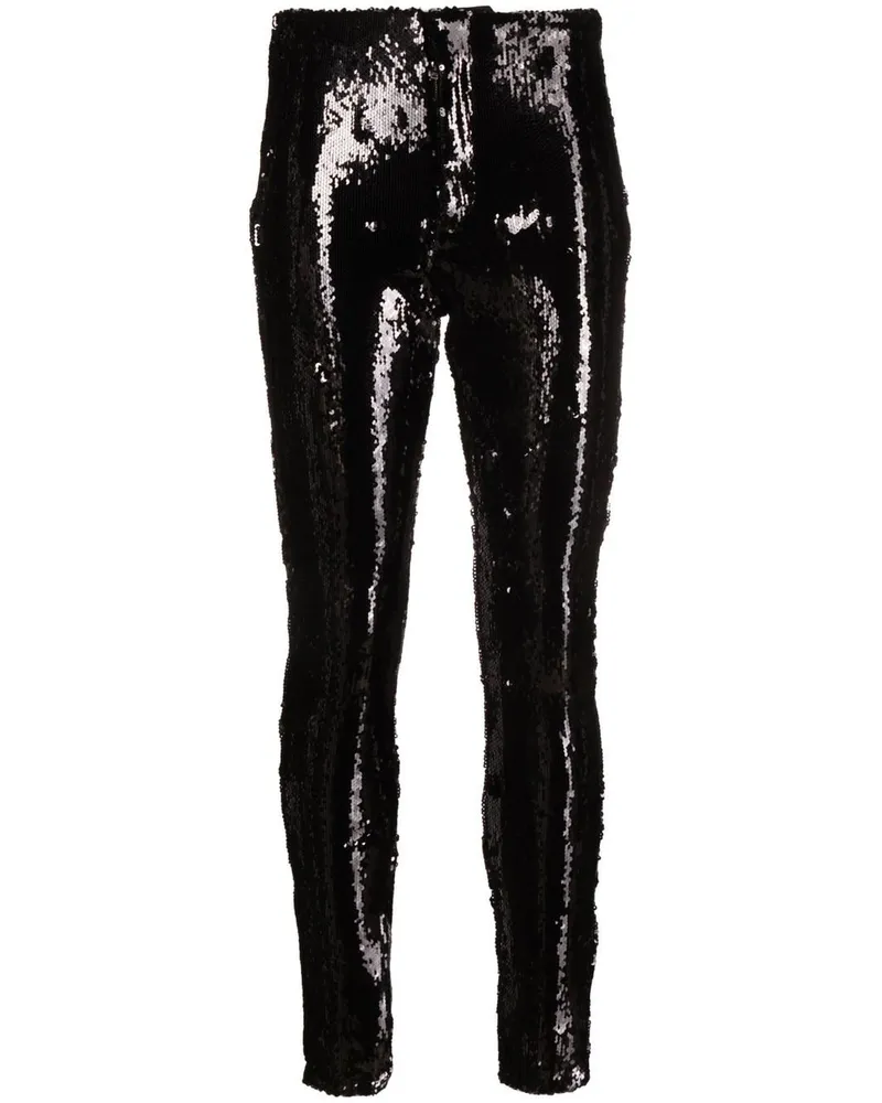 Isabel Marant Hose mit Pailletten - Schwarz Schwarz