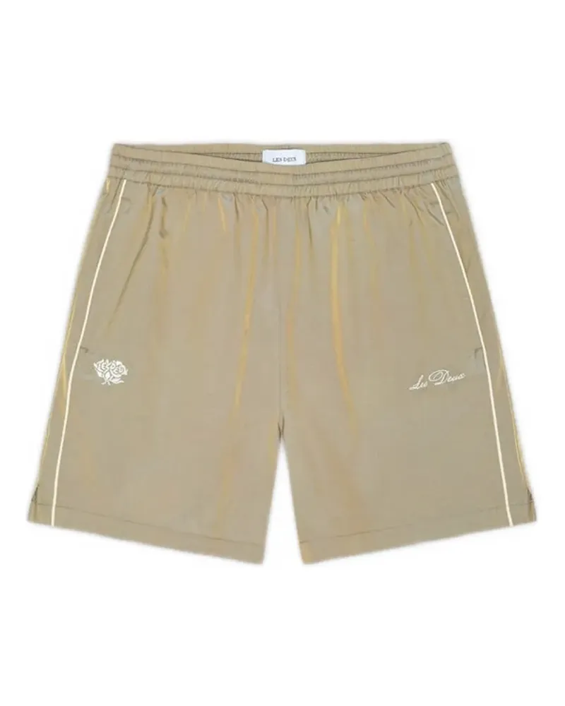 LES DEUX Smith logo-embroidery shorts - Nude Nude
