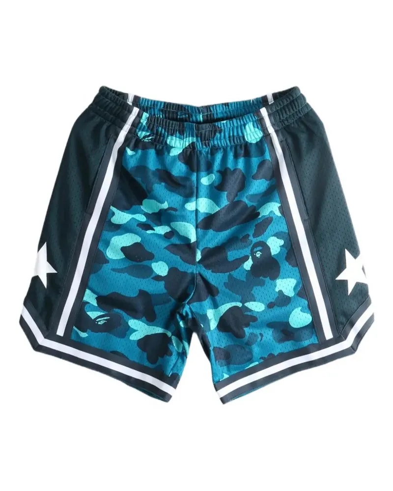BAPE Netzshorts mit Camouflage-Print - Grün Grün