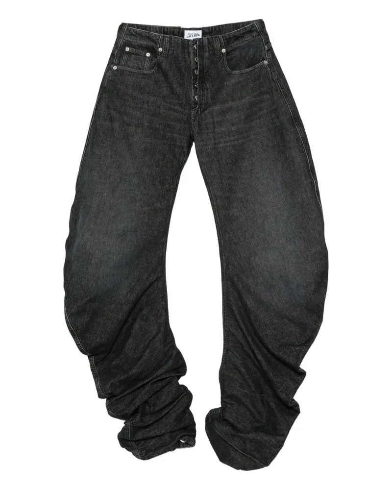 Jean Paul Gaultier Geraffte Jeans - Schwarz Schwarz