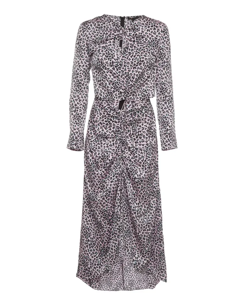 Maje Kleid mit Leopardenprint - Rosa Rosa