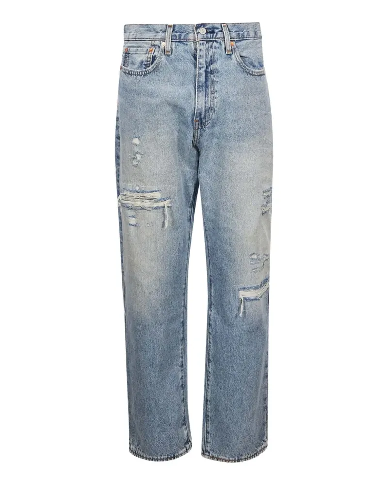 Levi's 568 distressed-effect straight-leg jeans - Blau Blau