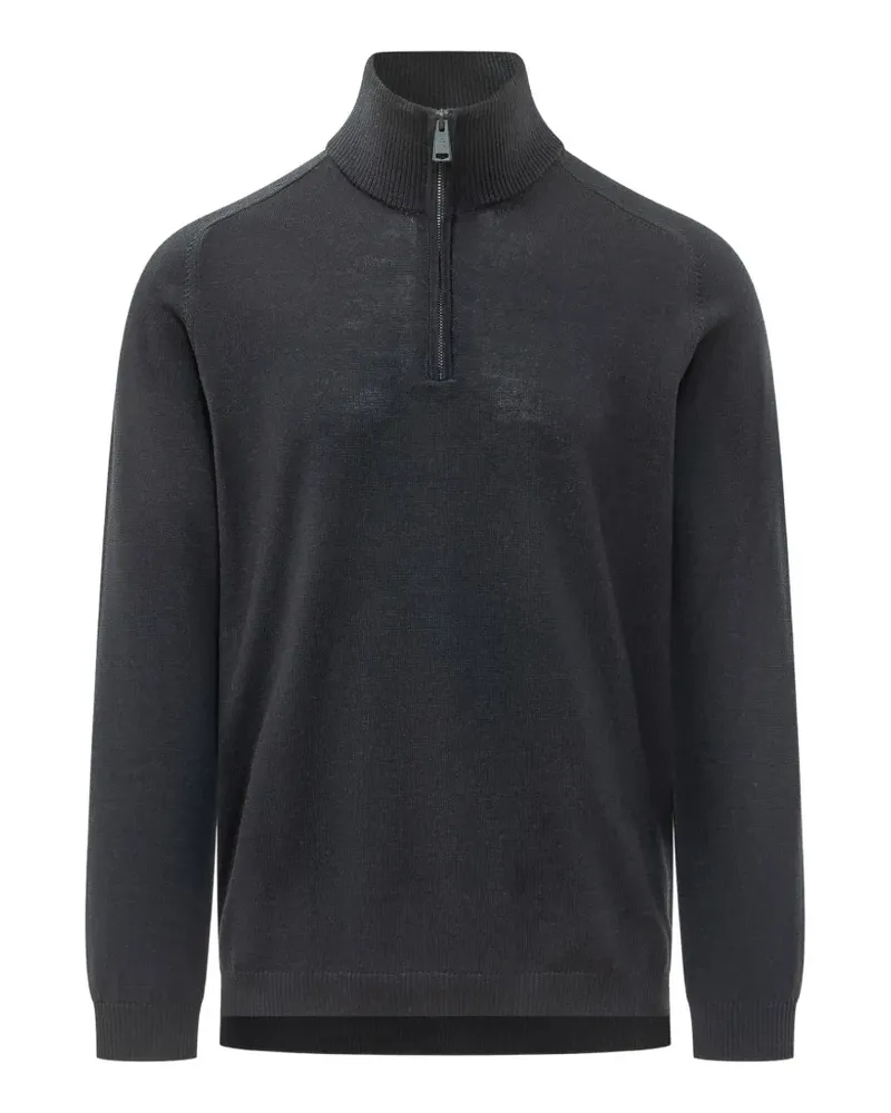Premiata Pullover mit kurzem Reißverschluss - Schwarz Schwarz