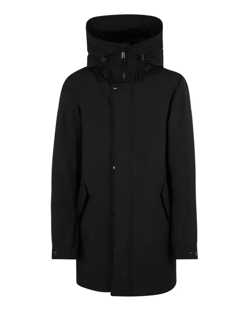 MOORER hooded raincoat - Schwarz Schwarz