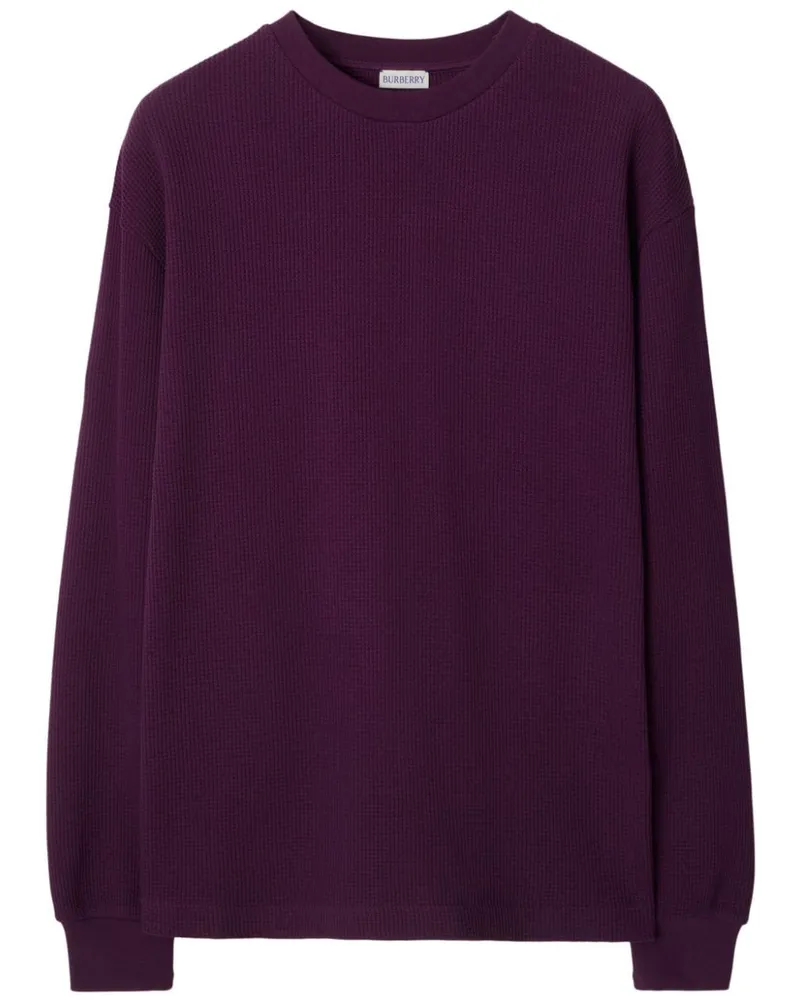 Burberry Sweatshirt mit Ritteremblem-Print Violett