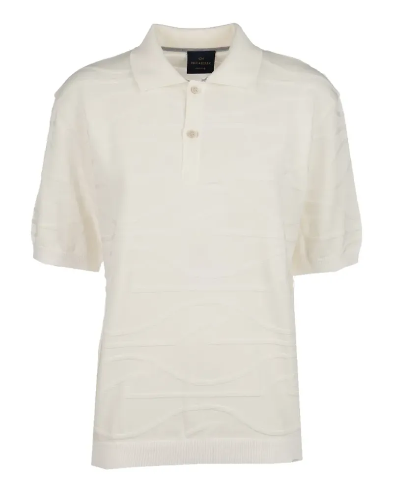 Paul & Shark textured-knit polo shirt - Nude Nude