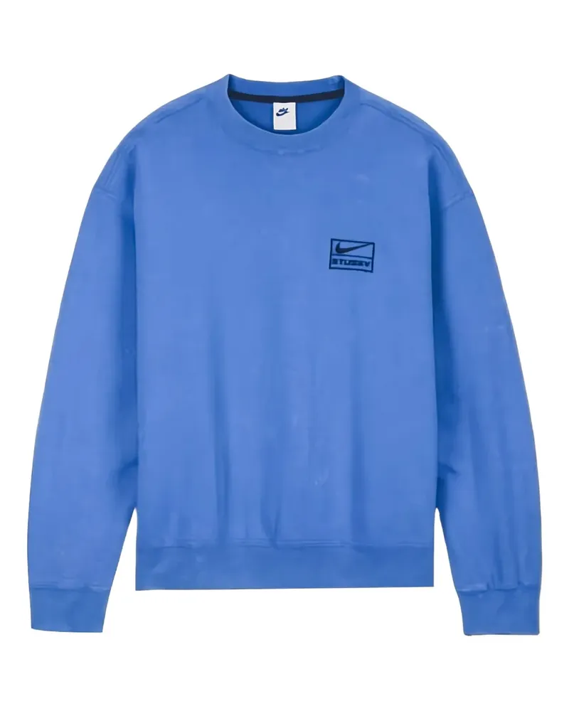 Nike Sweatshirt mit Acid-Wash-Effekt - Blau Blau