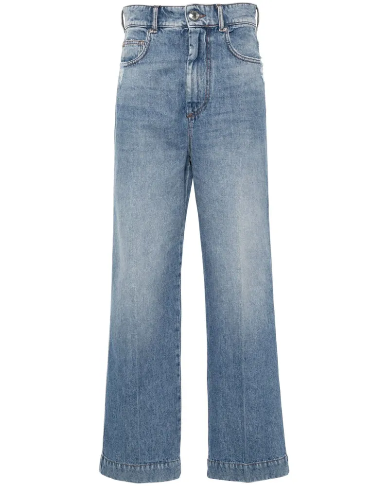 SPORTMAX high-rise straight-leg jeans Blau