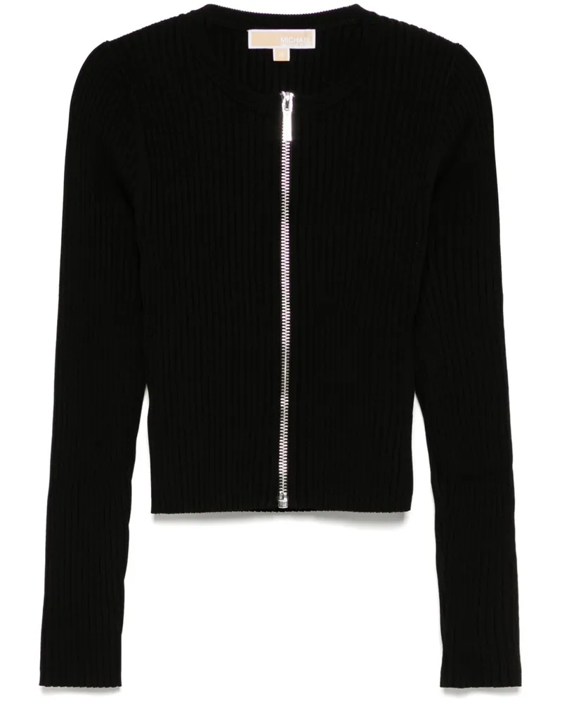 Michael Kors Gerippter Cardigan - Schwarz Schwarz