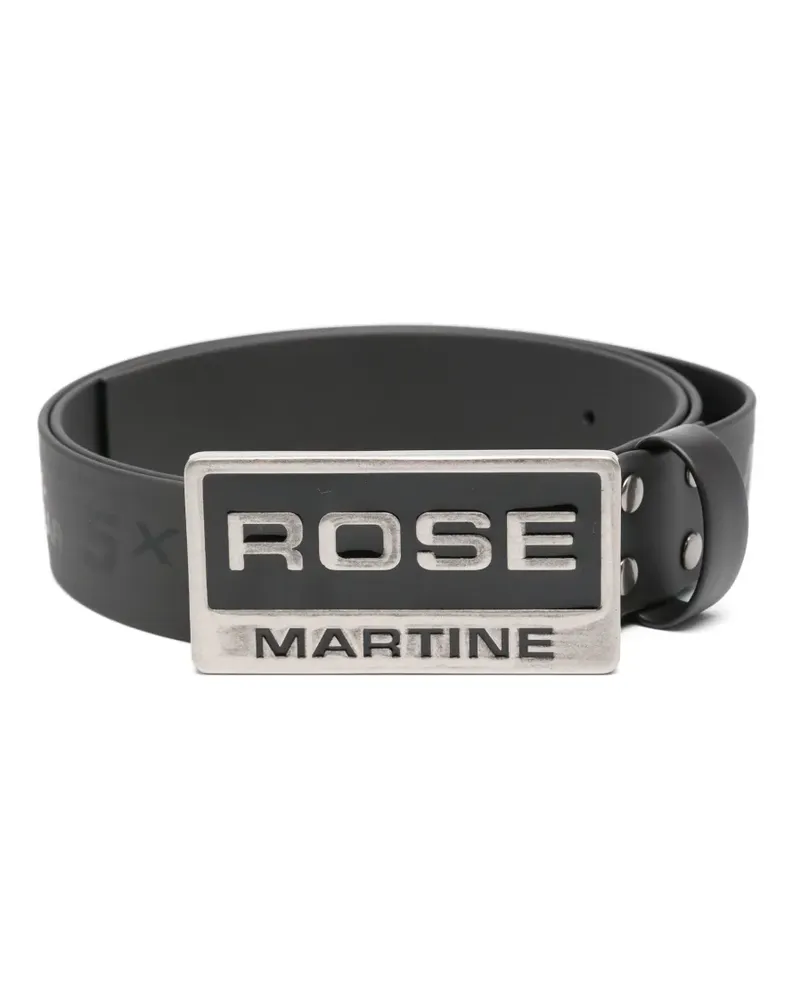 Martine Rose Gürtel mit Logo-Schnalle - Schwarz Schwarz