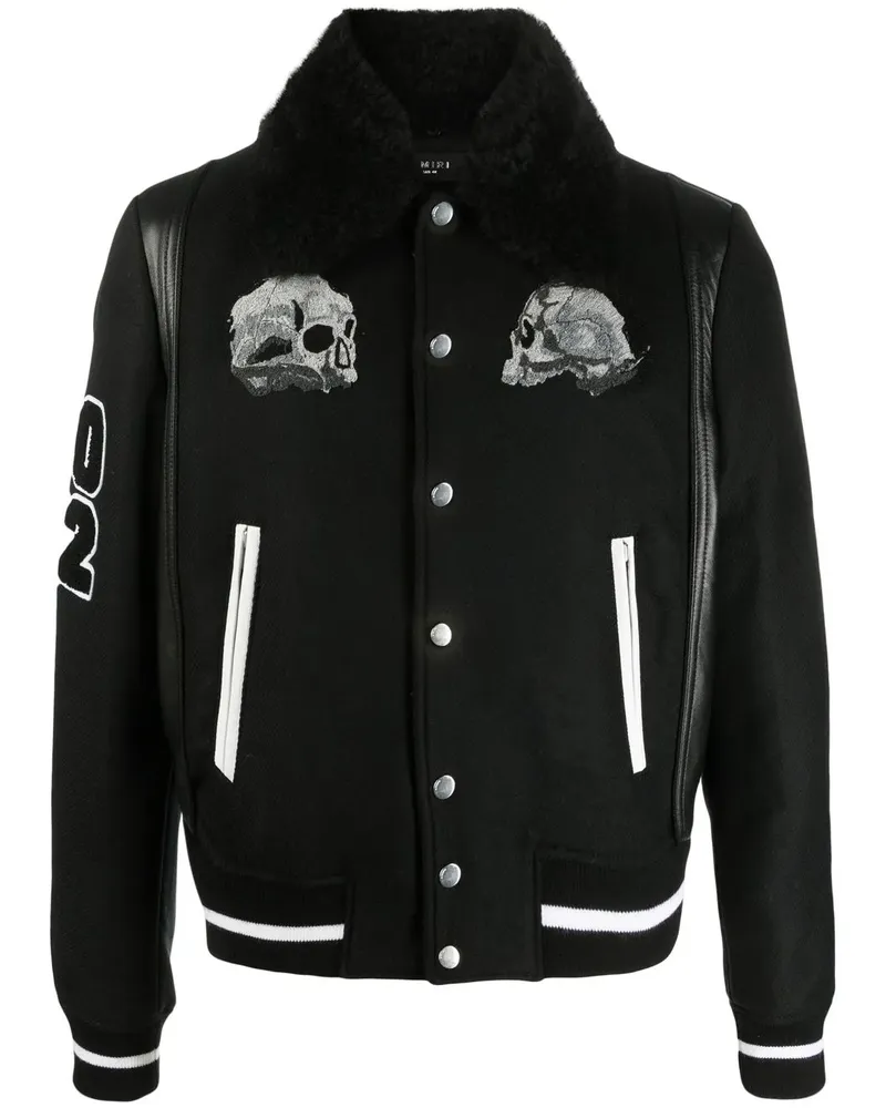 Amiri Wes Lang Collegejacke - Schwarz Schwarz