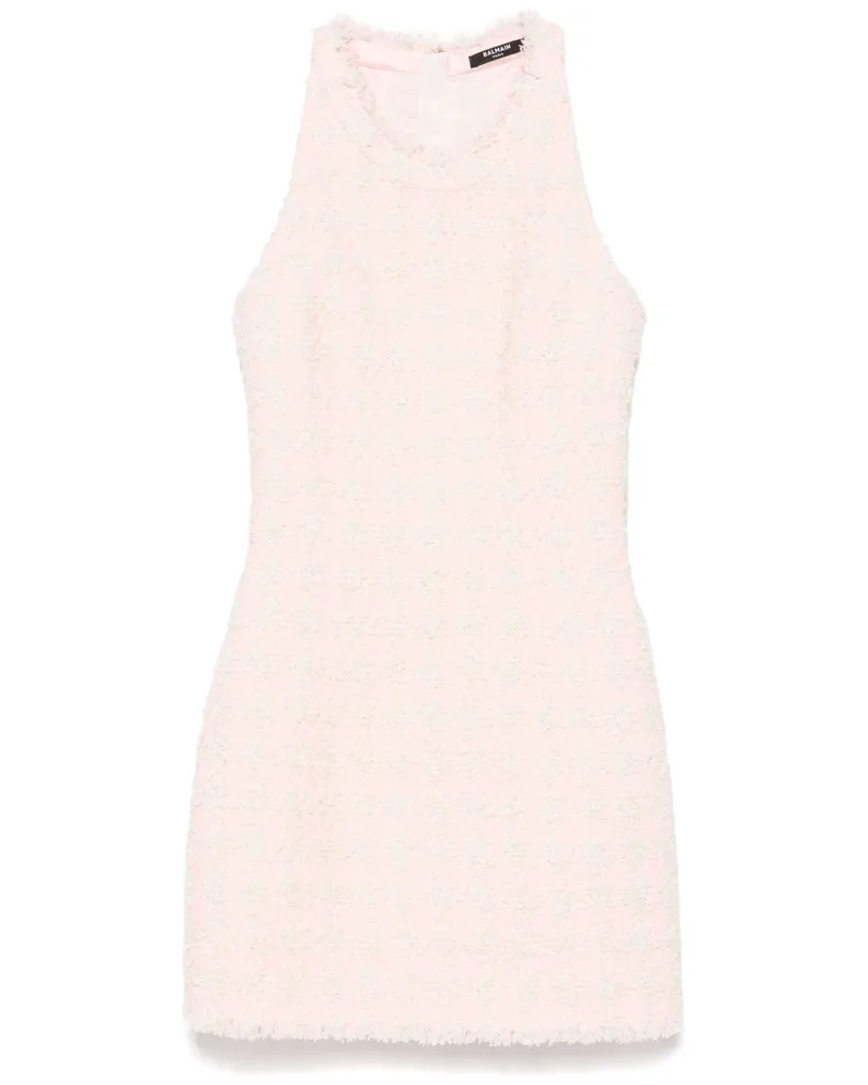 Balmain Minikleid aus Tweed - Rosa Rosa