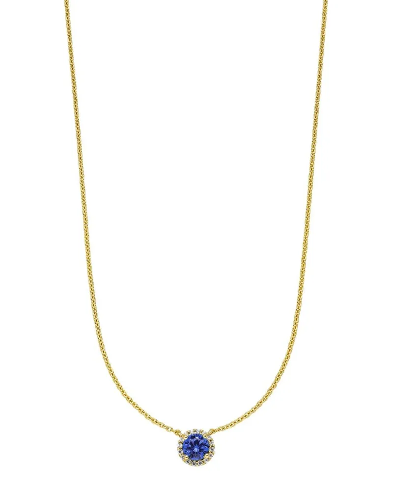 VEYNOU 14kt Ava Gelbgoldhalskette mit Saphir Gold