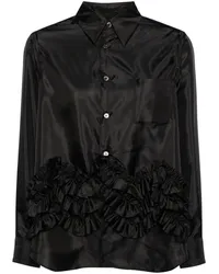 Comme des Garçons Gerüschtes Hemd Schwarz