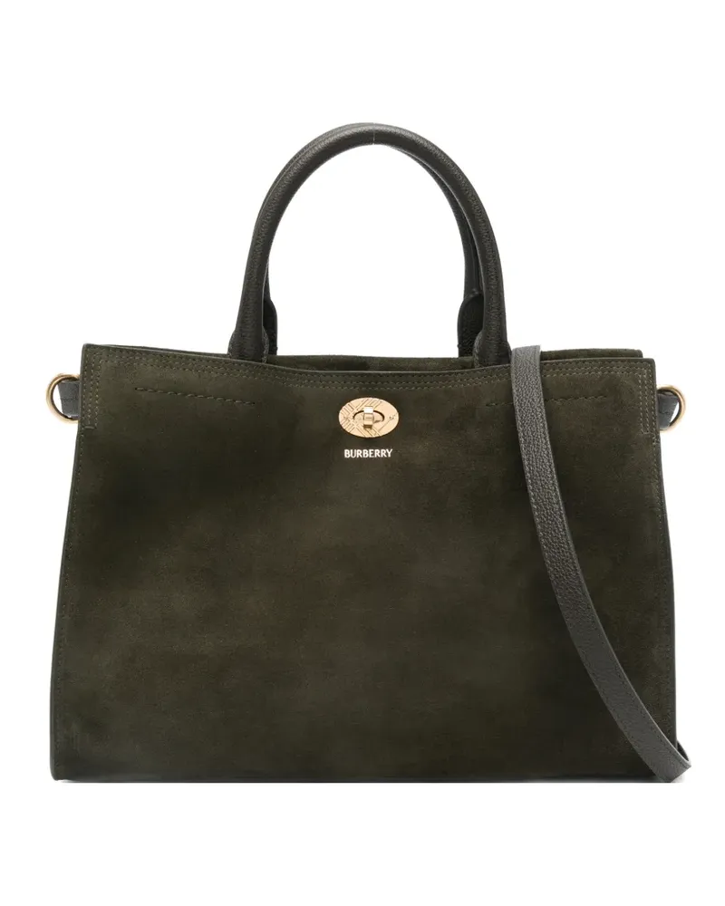 Burberry small Cotswolds suede tote bag - Grün Grün