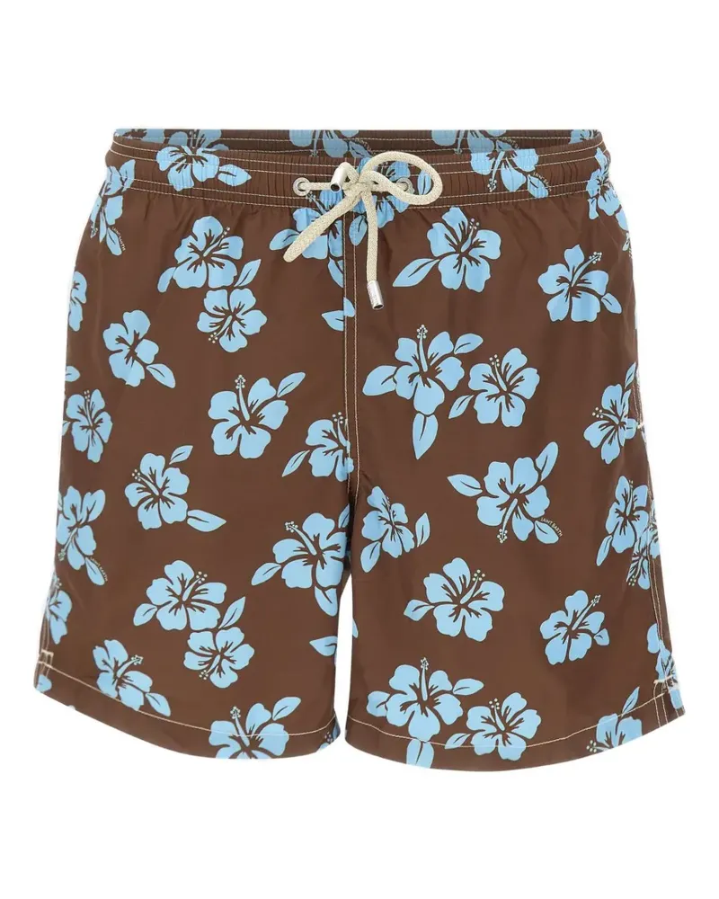 MC2 Saint Barth Lighting Tiki hibiscus-print swim shorts - Braun Braun
