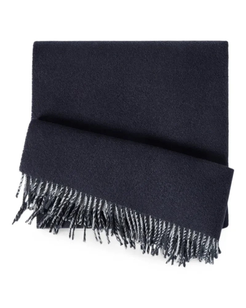 Brunello Cucinelli wool and cashmere knit scarf - Blau Blau