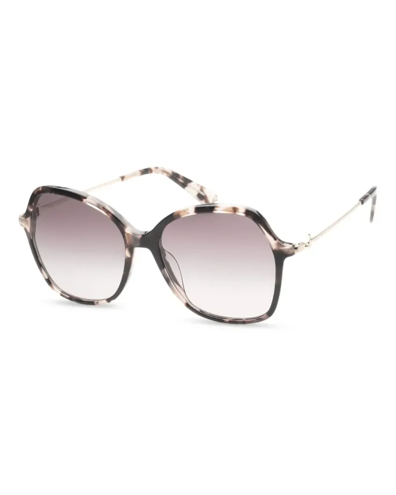 Longchamp Geometrische Sonnenbrille in Schildpattoptik - Braun Braun