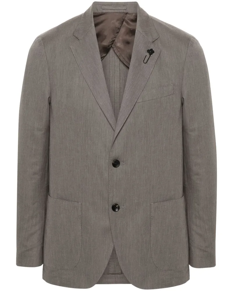LARDINI Sakko mit Slub-Struktur - Grau Grau