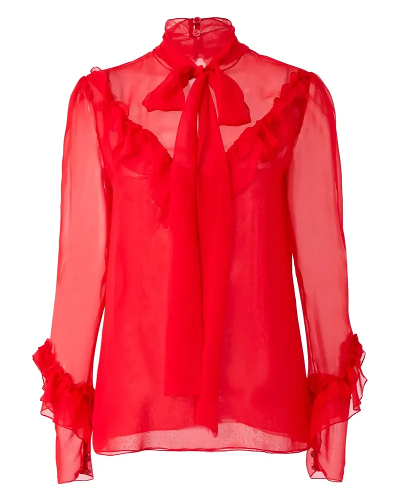 Carolina Herrera New York Bluse aus Chiffon - Rot Rot
