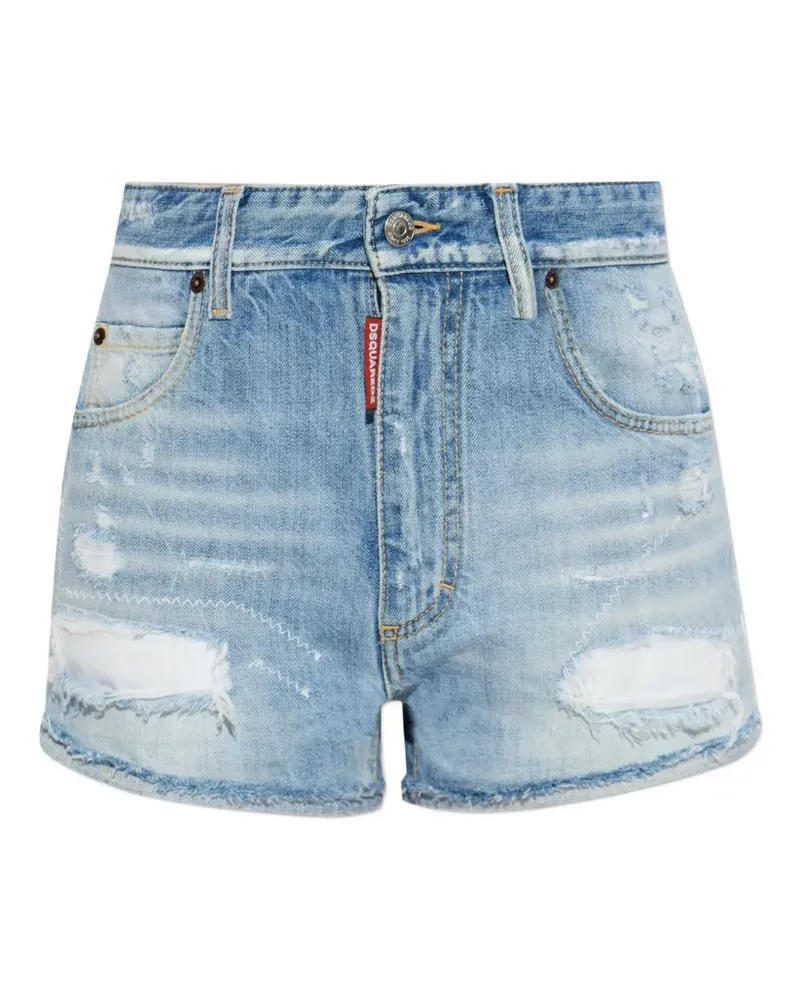 Dsquared2 Shorts im Distressed-Look - Blau Blau