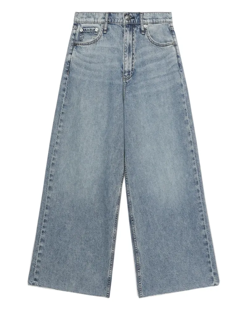 Rag & Bone Jeans mit weitem Bein - Blau Blau
