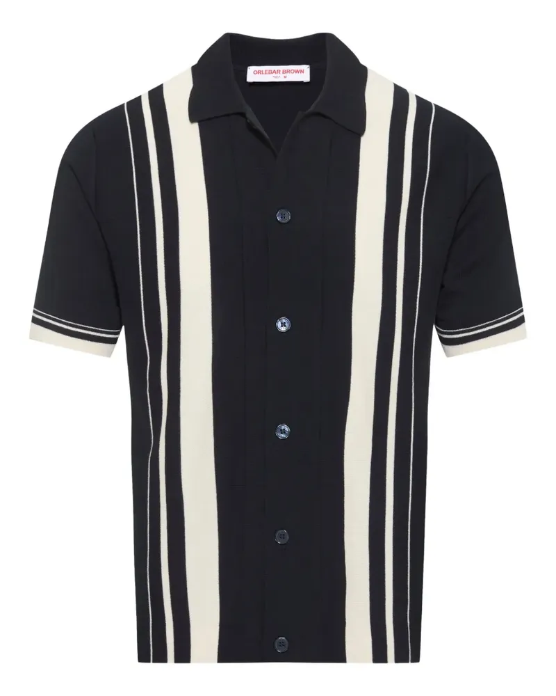 Orlebar Brown Gestreiftes Tiernan Hemd - Blau Blau