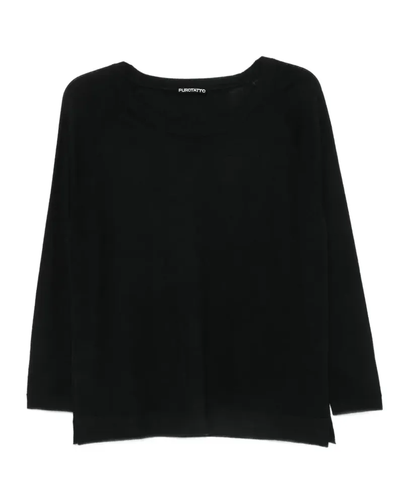 Purotatto raglan-sleeve sweater - Schwarz Schwarz