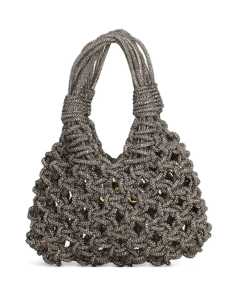 HIBOURAMA Verzierter Tote Bag mit Knoten - Grau Grau