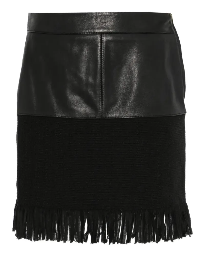 Pinko fringed panel skirt - Schwarz Schwarz