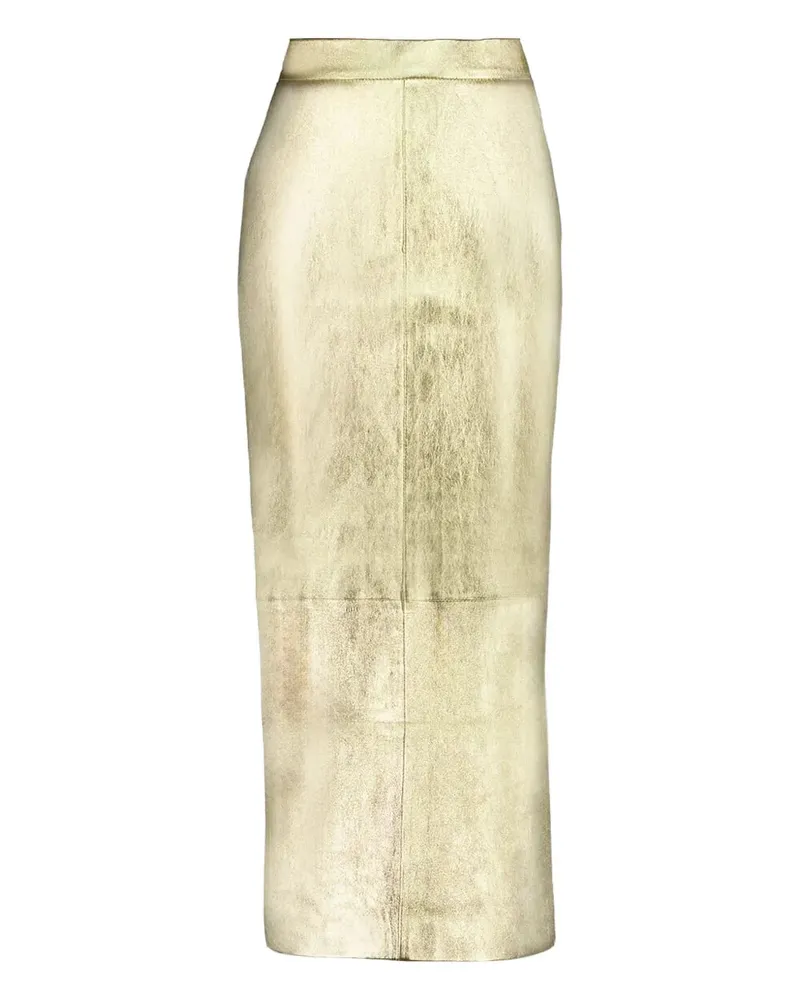 PAULA Lederrock im Metallic-Look - Gold Gold