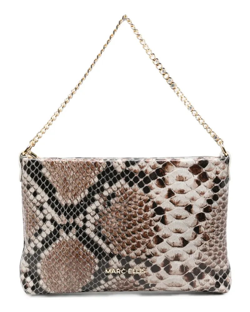 MARC ELLIS Esterpy snake-effect Esterpy tote bag - Nude Nude