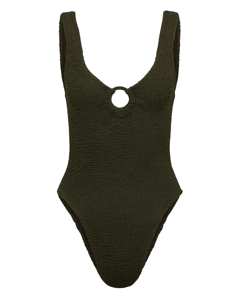 Hunza G Celine Badeanzug mit Ringdetail - Grün Grün