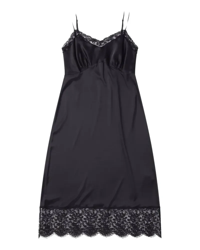 Simone Rocha lace-trim slip midi dress - Schwarz Schwarz