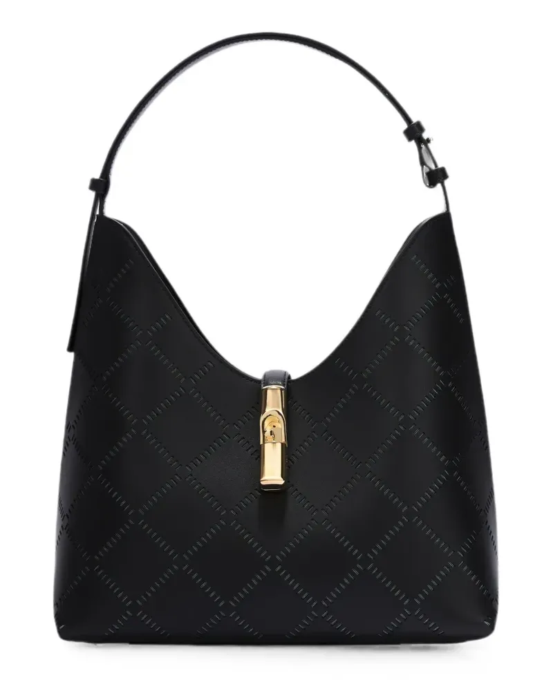 Furla Mittelgroße Goccia Schultertasche - Schwarz Schwarz