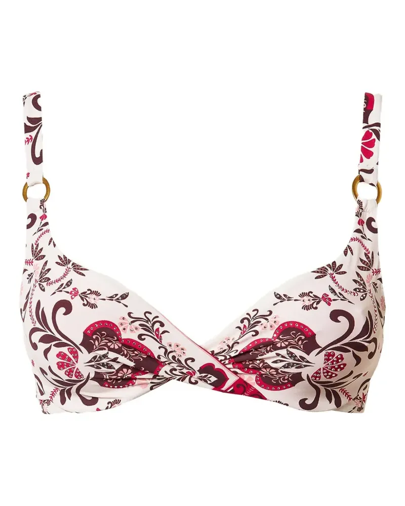 Twin-Set printed bikini top - Nude Nude