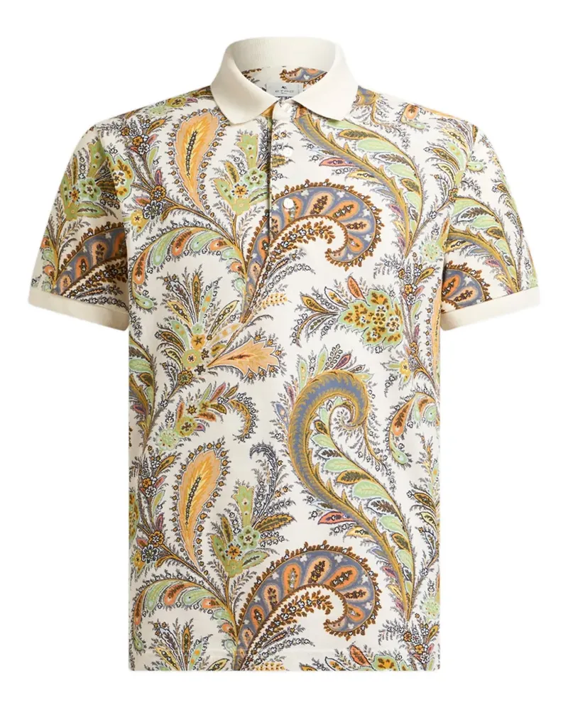 Etro Poloshirt mit Paisley-Print - Weiß Weiß