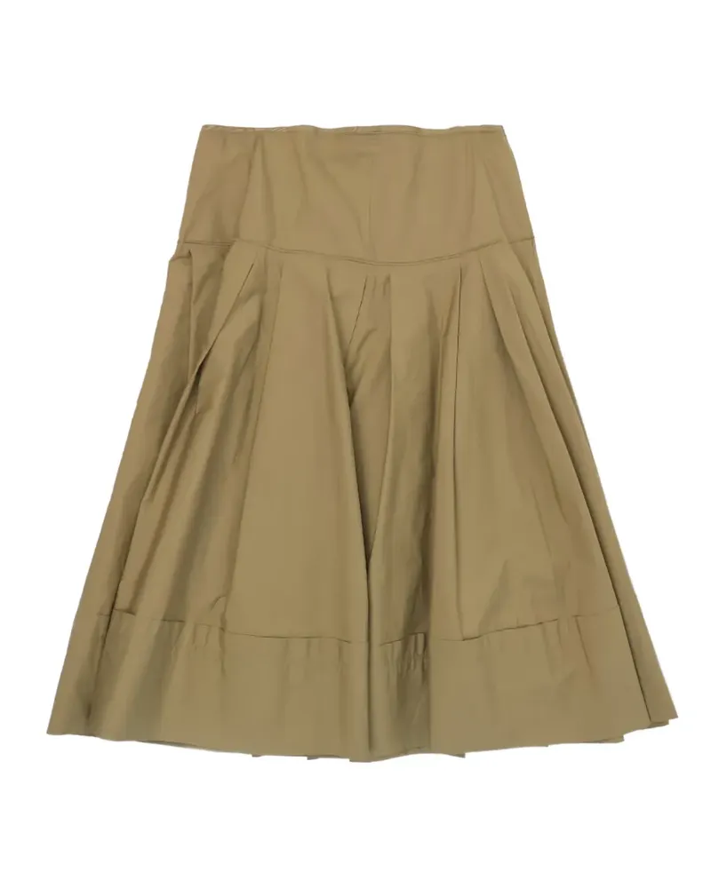 Lafayette148 Poplin pleated skirt - Nude Nude