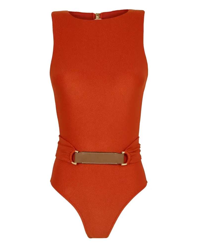 Lenny Niemeyer Badeanzug mit Gürtel - Orange Orange