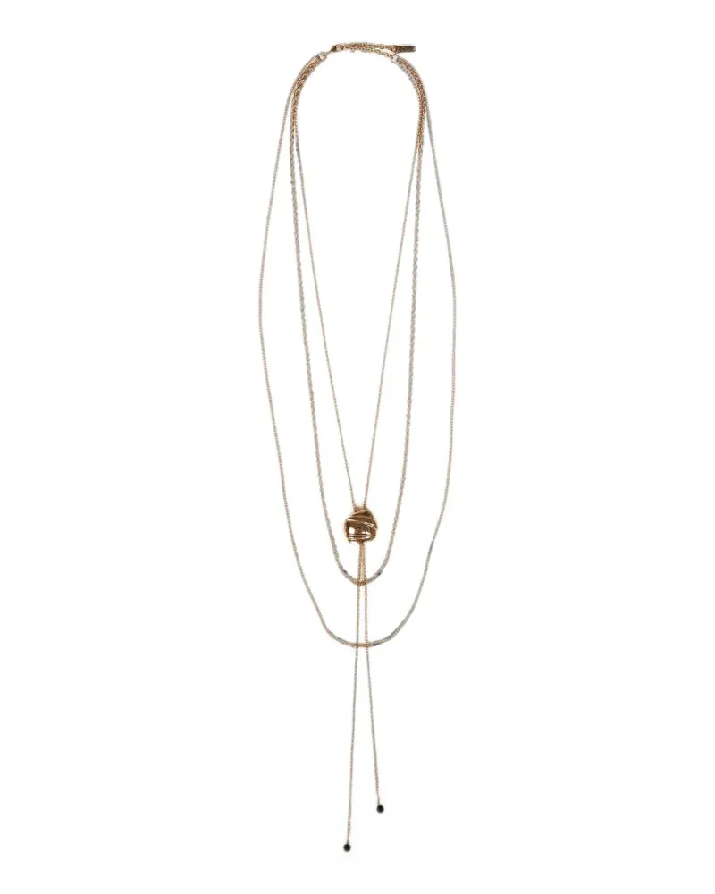 Chloé The  Letters logo-charm necklace - Gold Gold