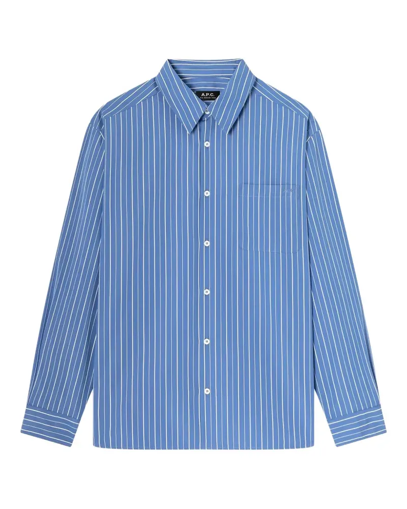 A.P.C. Malo Hemd mit Logo - Blau Blau