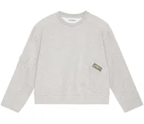 Sweatshirt mit Logo-Patch - Grau