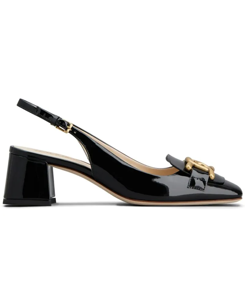 TOD'S Cuoio Pumps mit Logo-Gravur 50mm - Schwarz Schwarz