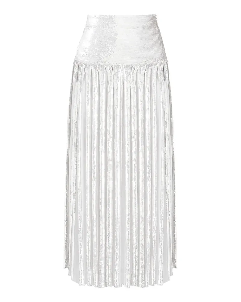 Temperley London Filigree pleated midi skirt - Silber Silber